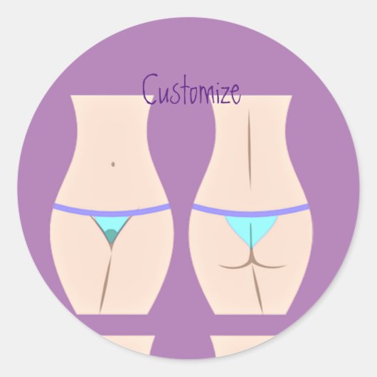 Thong Panty Thunder_Cove Ronde Sticker (Voorkant)