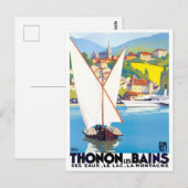 Thonon Les Bains France vintage Briefkaart (Voorkant / Achterkant)
