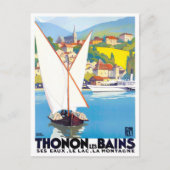 Thonon Les Bains France vintage Briefkaart (Voorkant)