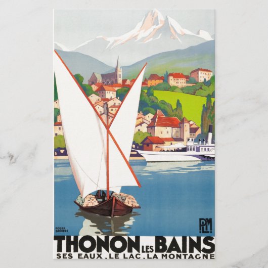 Thonon Les Bains Frans Reizen Europa Briefpapier (Voorkant)