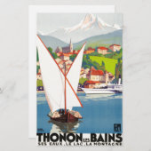 Thonon Les Bains Franse Reizen Europa Briefpapier (Voorkant / Achterkant)