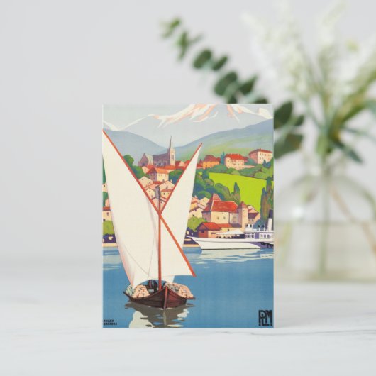 Thonon Les Bains French Travel Europe Briefkaart (Staand voorkant)