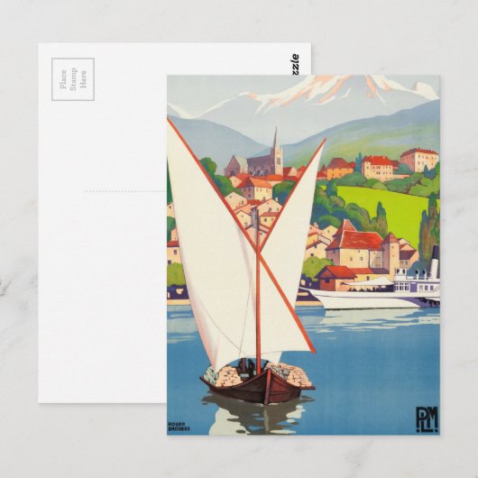 Thonon Les Bains French Travel Europe Briefkaart (Voorkant / Achterkant)