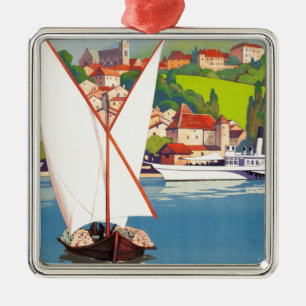 Thonon Les Bains French Travel Europe Metalen Ornament