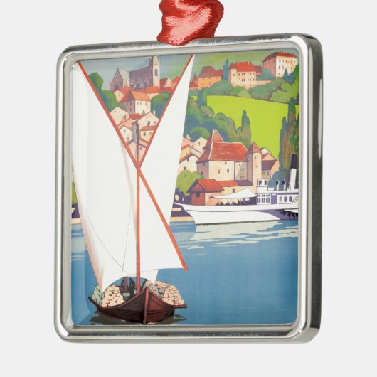 Thonon Les Bains French Travel Europe Metalen Ornament (Links)