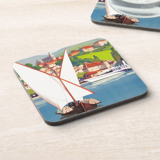 Thonon Les Bains French Travel Europe Onderzetter (Linkerzijde)