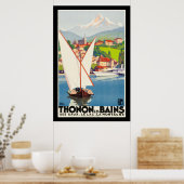 Thonon Les Bains French Travel Europe Poster (Keuken)