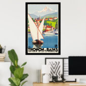 Thonon Les Bains French Travel Europe Poster (Thuiskantoor)