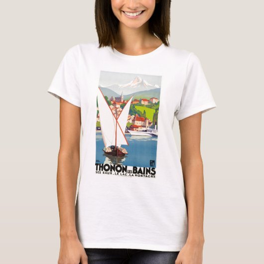 Thonon Les Bains French Travel Europe T-shirt (Voorkant)