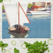 Thonon Les Bains French Travel Europe Theedoek (Gevouwen)