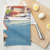 Thonon Les Bains French Travel Europe Theedoek (Quarter Fold)