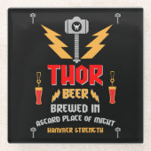 Thor Beer Germanic Paganisme Glazen Onderzetter (Voorkant)