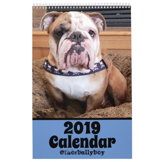 Thor de Bulldog 2019-agenda Kalender (Hoes)