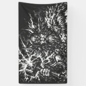 Thor — door storm geteisterde god van de donder spandoek (Verticaal)