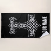 Thor Hamer Mjolnir Knoop Strandlaken (Voorkant)