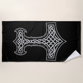 Thor Hammer Mjolnir Knot Strandlaken