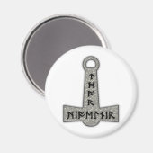 Thor Hammer Mjölnir Magneet (Voorkant / Achterkant)