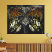 Thor Hammer van de Goden Gitaren Canvas Afdruk (Insitu (Woonkamer))