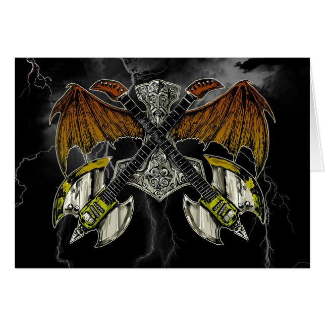 Thor Hammer van de Gods Guitars (Voorkant Horizontaal)