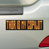 Thor is mijn copilot bumpersticker (Op auto)