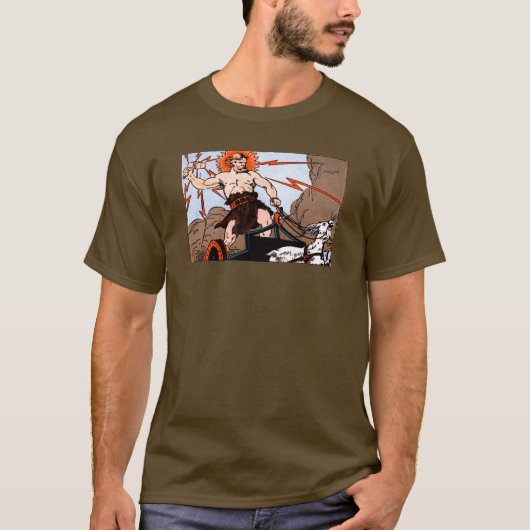 Thor Lightning Bolt Chariot Artwok T-shirt (Voorkant)