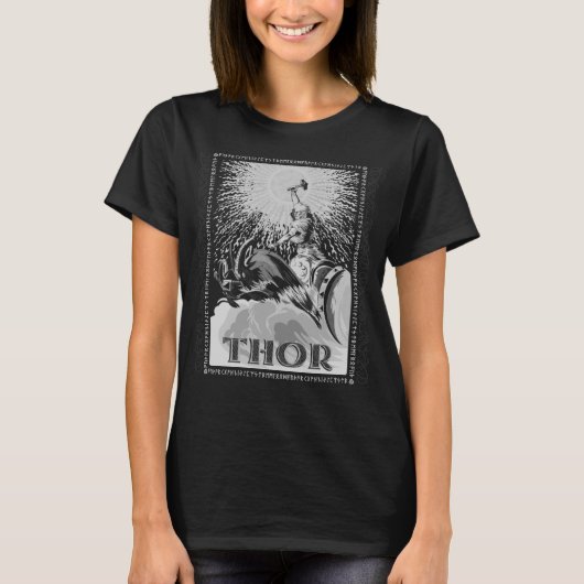 Thor Mjolnir Viking Norse Mythology Pagan God T-shirt (Voorkant)