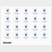 Thora Bar Mitswa Envelopzegel Retouradres Ronde Sticker (Vel)