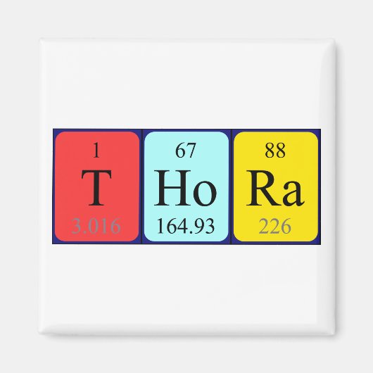 Thora periodiek table name magnet (Voorkant)