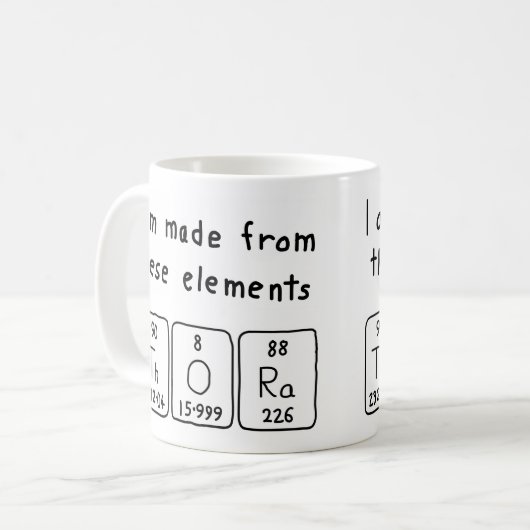 Thora periodieke lijstnaam mok (Voorkant links)