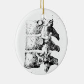 Thoracale wervels keramisch ornament (Rechts)