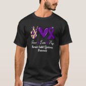 Thoracic Outlet Syndrome TOS Peace Love Hope Purpl T-shirt (Voorkant)