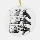 Thoracische wervels keramisch ornament (Voorkant)