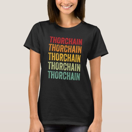 Thorchain Crypto Rainbow-tekst T-shirt (Voorkant)