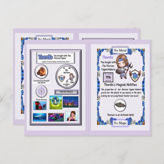 Thordis - Ridder Thorium Halberd Briefkaart (Voorkant / Achterkant)