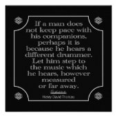 Thoreau Andere Trommelaar - Kunstprint Poster (Voorkant)