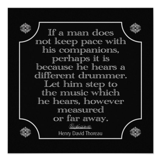 Thoreau Andere Trommelaar - Kunstprint Poster (Voorkant)