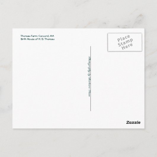 Thoreau Boerderij Briefkaart (Achterkant)
