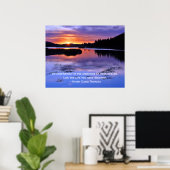 Thoreau-citaat en Big Beer Sunrise Poster (Thuiskantoor)