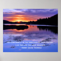 Thoreau-citaat en Big Beer Sunrise