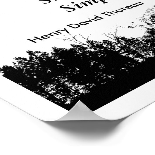 Thoreau citaat - poster (Hoek)