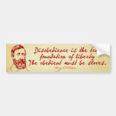 Thoreau Disobedience Bumpersticker (Voorkant)