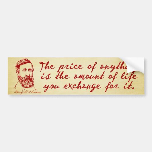 Thoreau Disobedience Bumpersticker (Voorkant)
