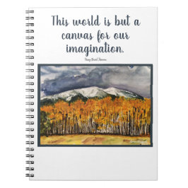 Thoreau Imagination Quote Landscape Art-laptop Notitieboek