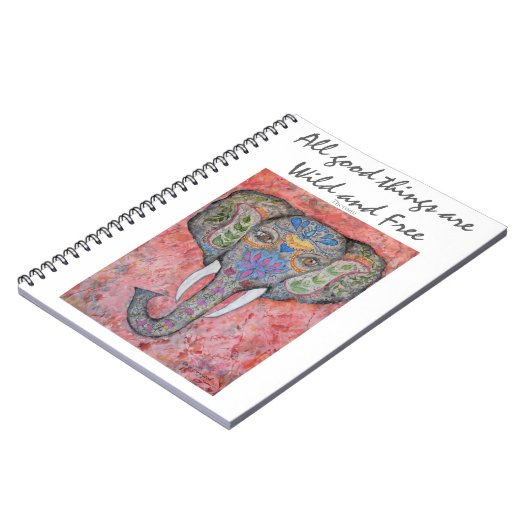 Thoreau Inspiration Elephant Art Spiral notebook Notitieboek (Linkerzijde)