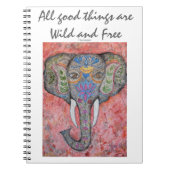 Thoreau Inspiration Elephant Art Spiral notebook Notitieboek (Voorkant)