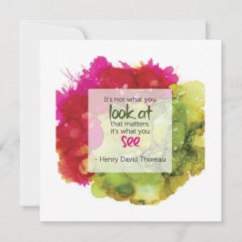 Thoreau Inspirational Quote Greeting Card Kaart