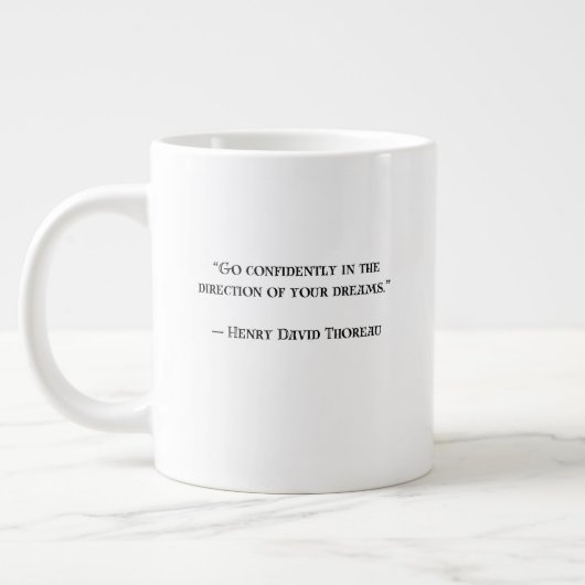Thoreau Inspirerende Motivatie Quote Geschenk Mok (Links)