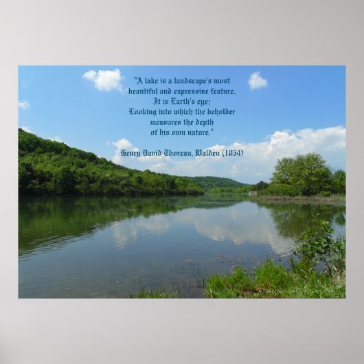 Thoreau Lake Quote Poster (Voorkant)