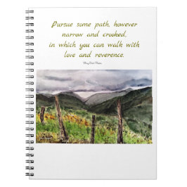 Thoreau Life Quote Landscape Art Spiral Notebook Notitieboek