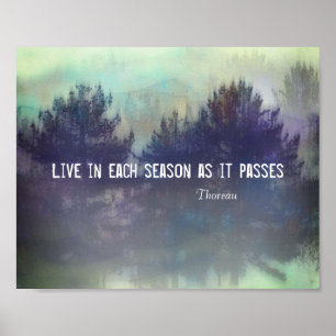 Thoreau natuur quote live in elk seizoen poster